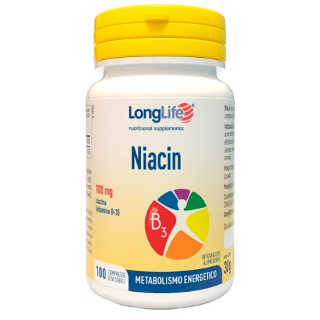 LONGLIFE NIACIN 100MG 100CPR