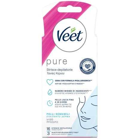 Veet Strisce Viso Ipoall 16pz