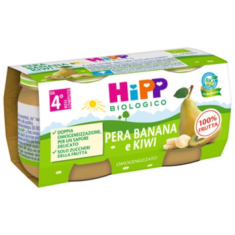 HIPP OMOG BIO KIWI/BAN/PERA 2X80