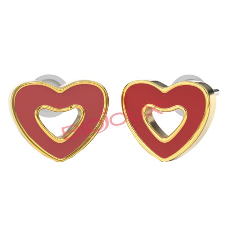 BJT715 ORECCHINI RED HEART GP