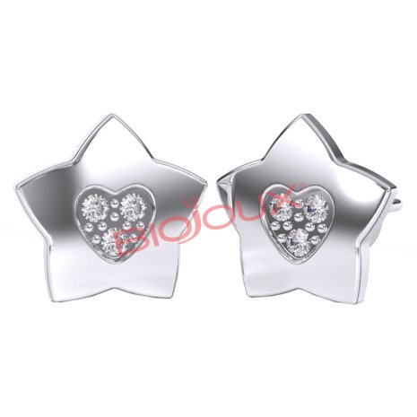 BJT716 ORECCHINI STAR/HEART SS