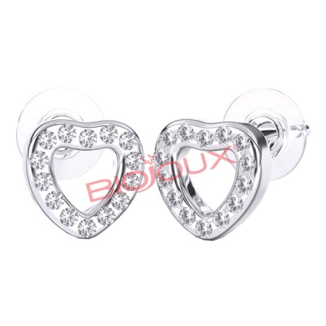 BJT939 ORECCHINI OPEN HEART SS
