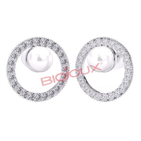 BJT985 ORECCHINI PEARL CRYS SS