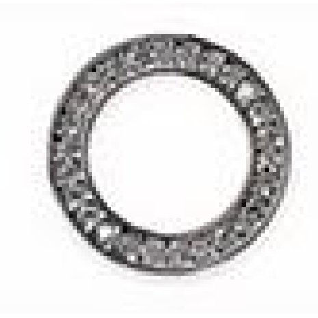 BJT974 ORECCHINI RING WHI SS