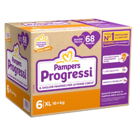 PAMPERS PROG. 6 XL 68 PZ