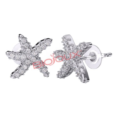 BJT260 ORECCHINI STARFISH SS