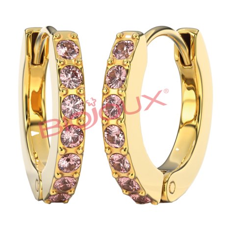 BJT728 ORECCHINI ROSE CRYS GP