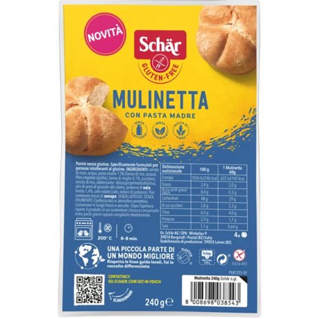 SCHAR PANINI MULINETTA 4PZ S/G/L