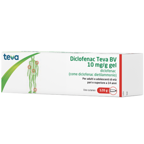 DICLOFENAC TEVA*GEL120G 10MG/G