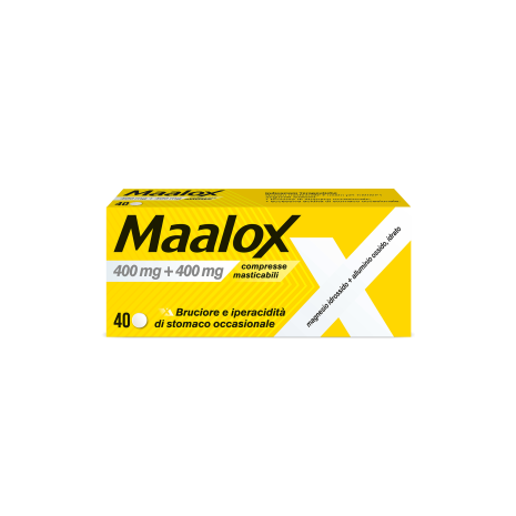 Maalox*40cpr Mast 400mg+400mg